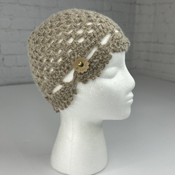 Handmade New Copper Juliet Hobbii Metallico Fine Wool Knit‎ Beanie - Adult S/M - Picture 1 of 10